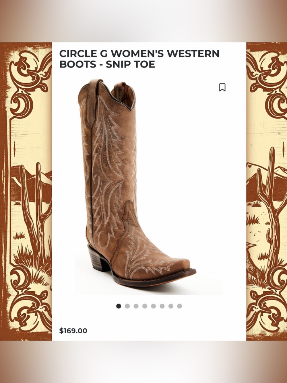 Circle G Embroidered Western Boots